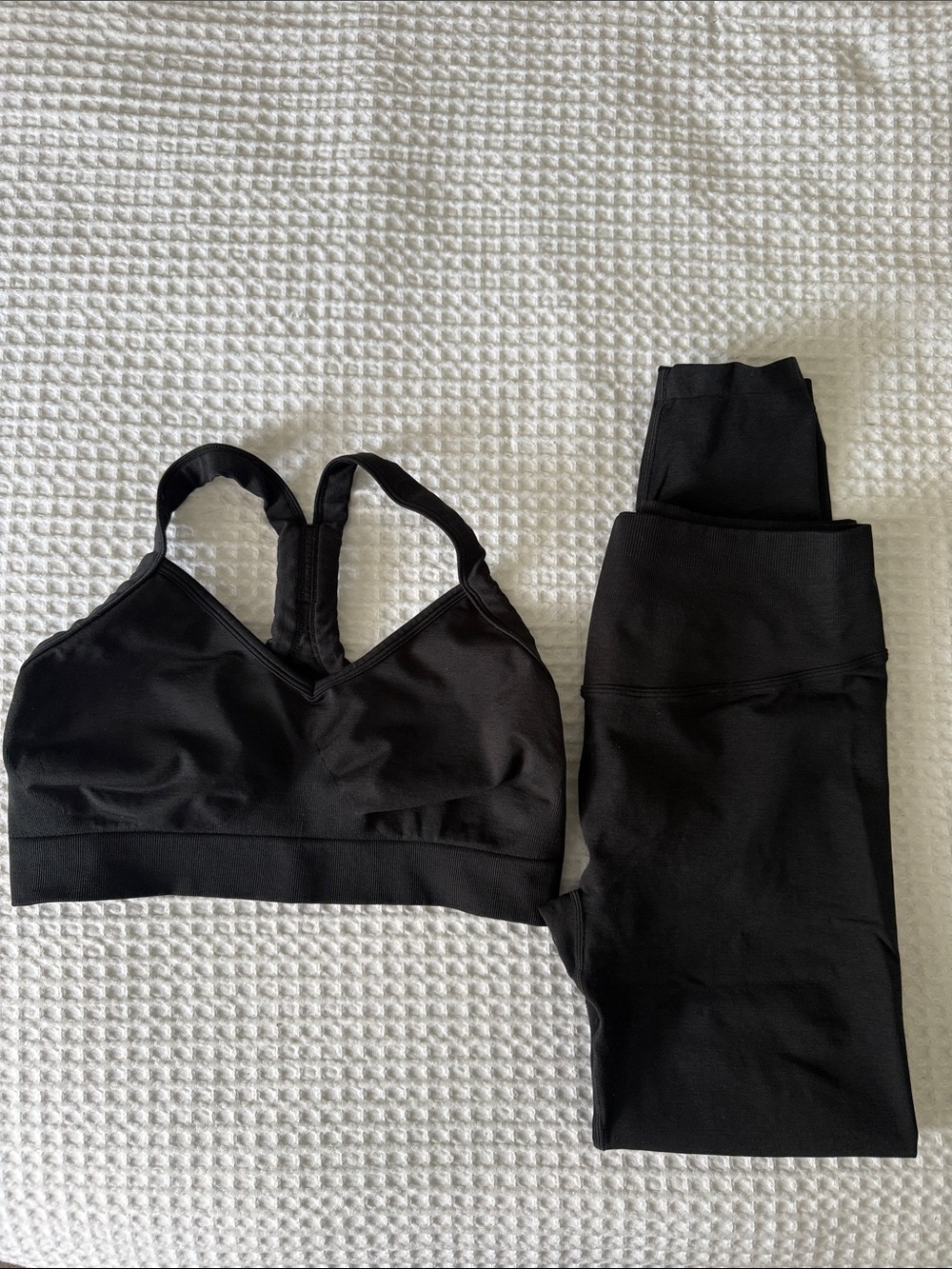 Paragon Fitwear Black Leggings and Racerback Sports Bra Set